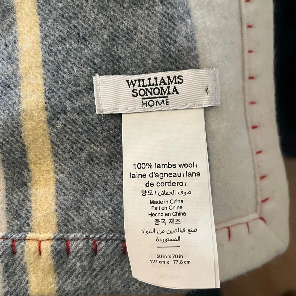 Williams Sonoma Wool Blanket in Stewart Plaid. 50”x70”. EUC.